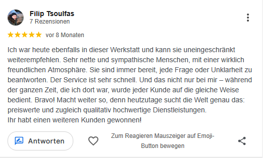 Google-Bewertung Auto-Service Marbach