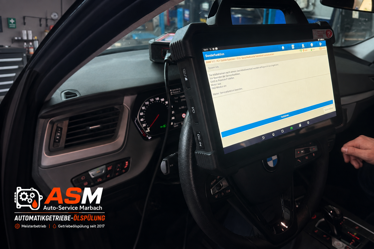 Cockpit Meldung Service Getriebeöl erforderlich BMW MINI